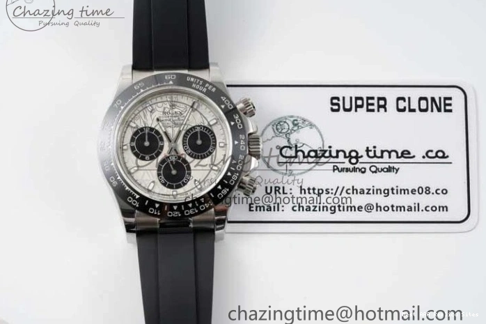 Good Copy Rolex Watches Oysterflex 116519 on 1:1 Best Edition Strap 2269 Rubber ZeroBulk SA Daytona Dial QF Meteorite 0116